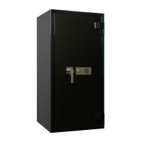 Burglar resistant safe CLE III.125.E BLACK COMBI GLOSS WITH 12 winders