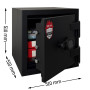 Fire and Burglar resistant safe F120CL I.51.E Black