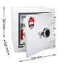 Fire and Burglar resistant safe F120CL I.51.E White