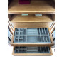 Burglar resistant safe CLE III.80.E COMBI WHITE GLOSS  WOOD