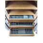 Burglar resistant safe CLE III.80.E COMBI WHITE GLOSS  WOOD